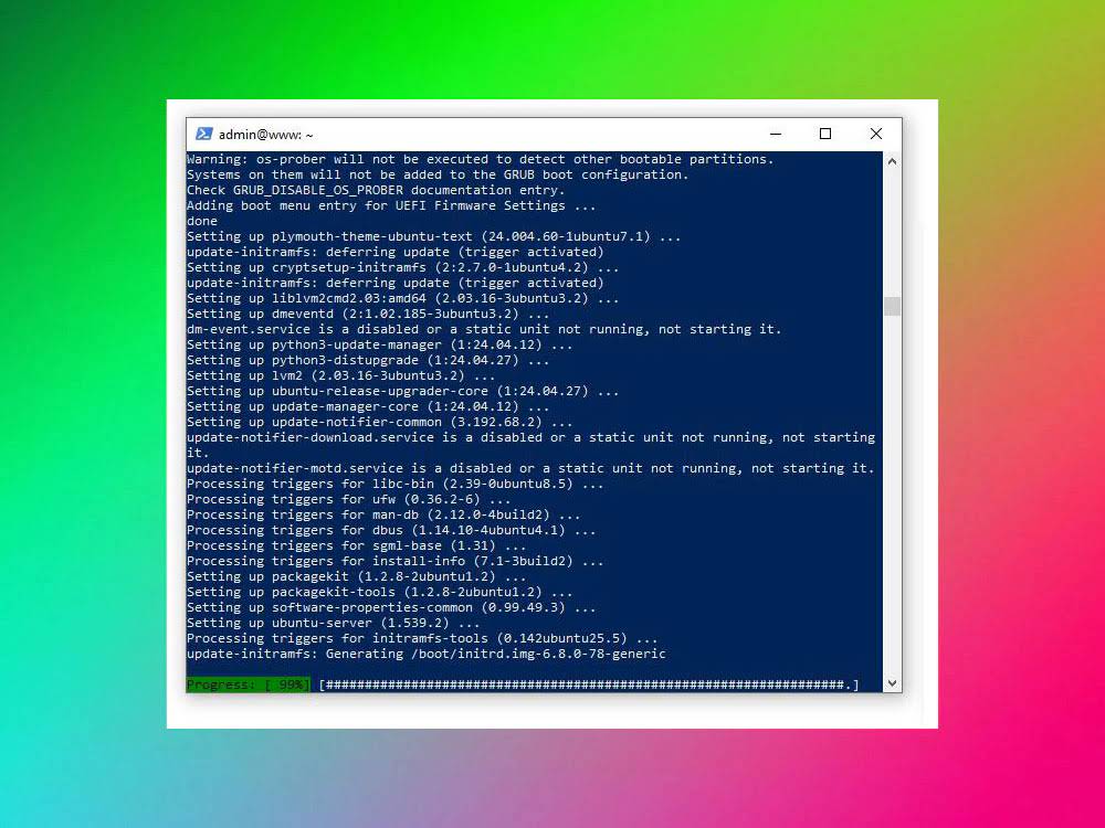 Обновление пакетов через apt в Ubuntu