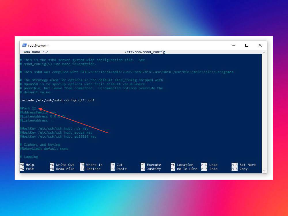 Смена порта SSH