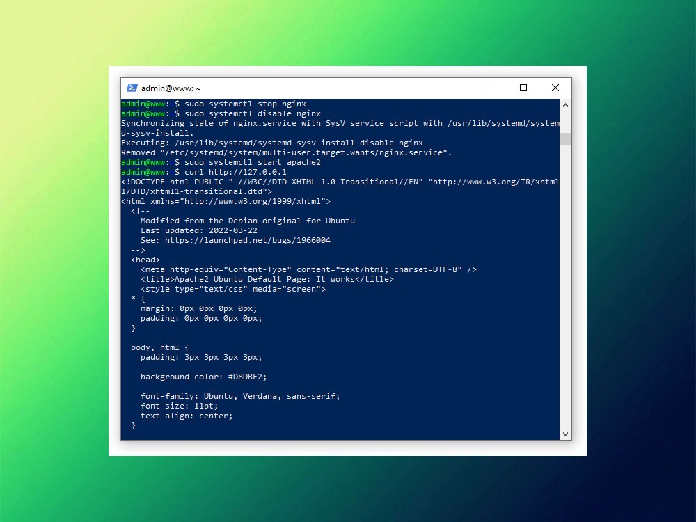 Установка Apache