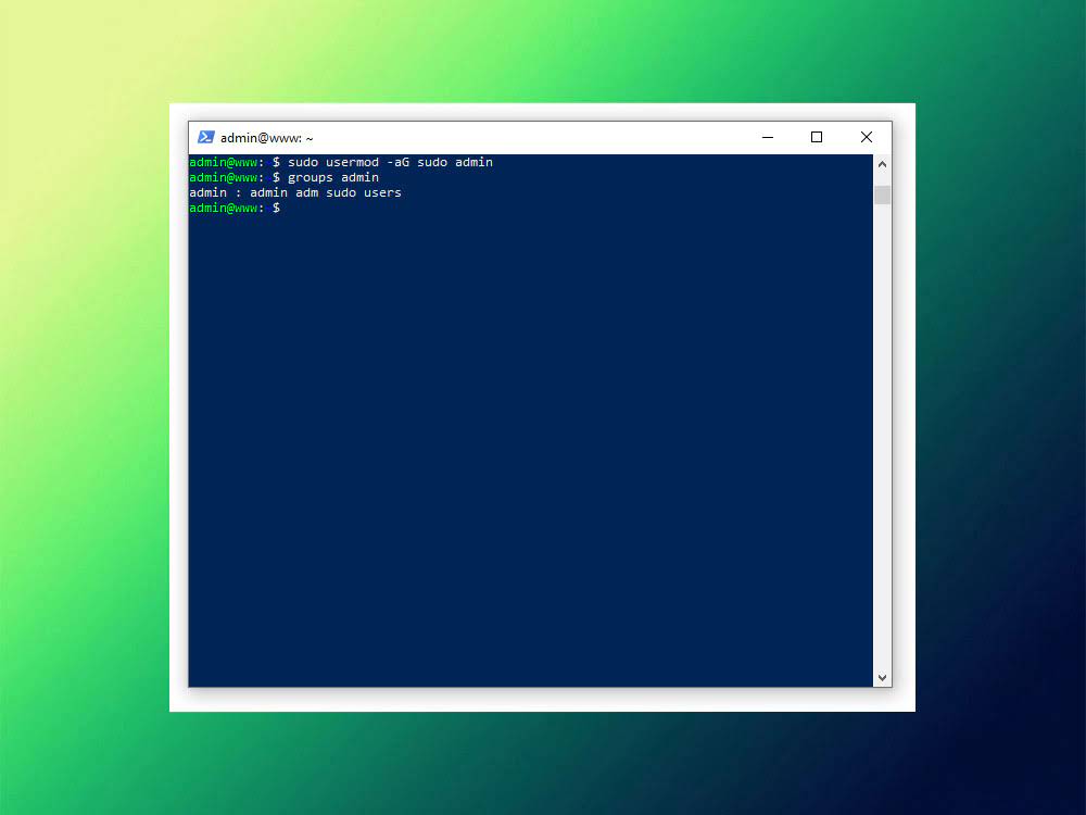 Добавление пользователя в sudo-группу