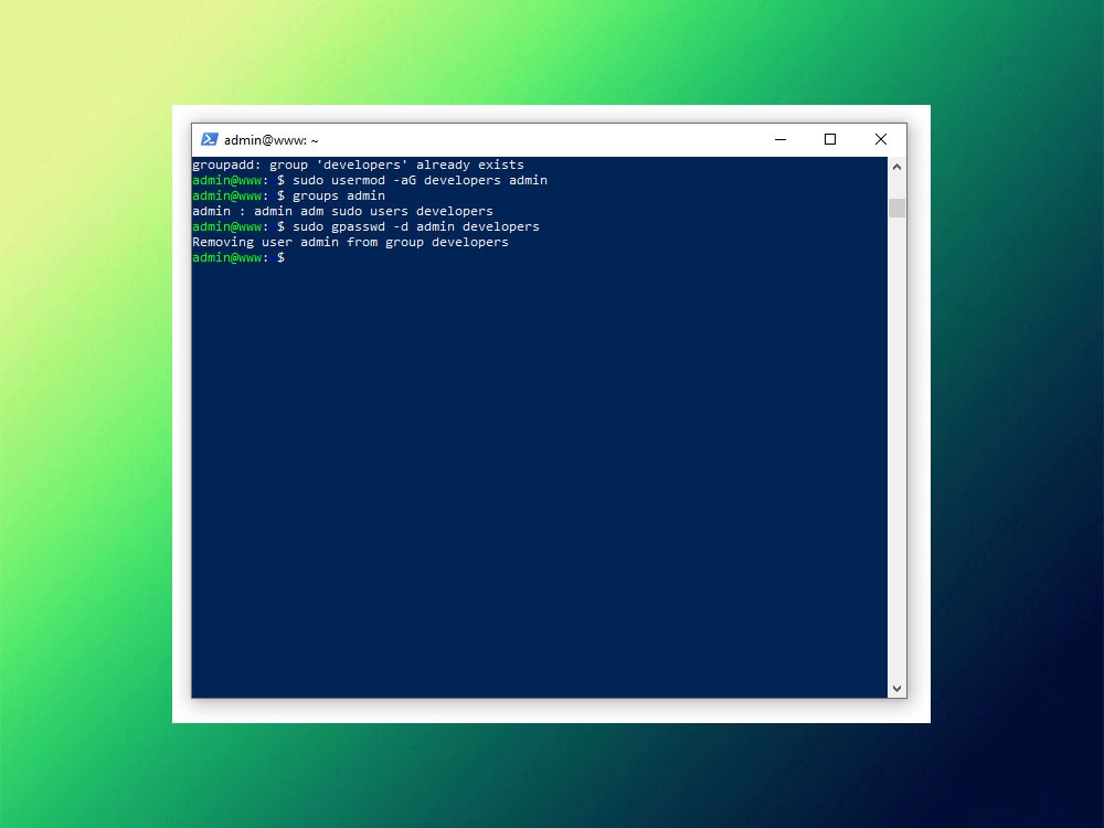 Управление группами