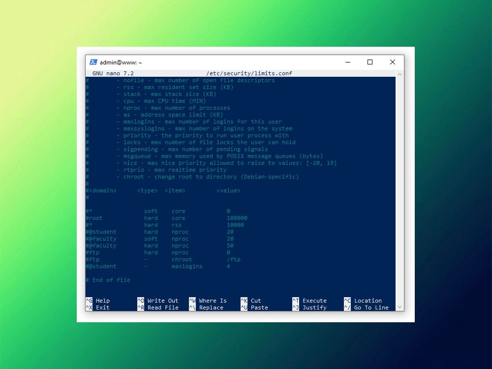 Пример limits.conf