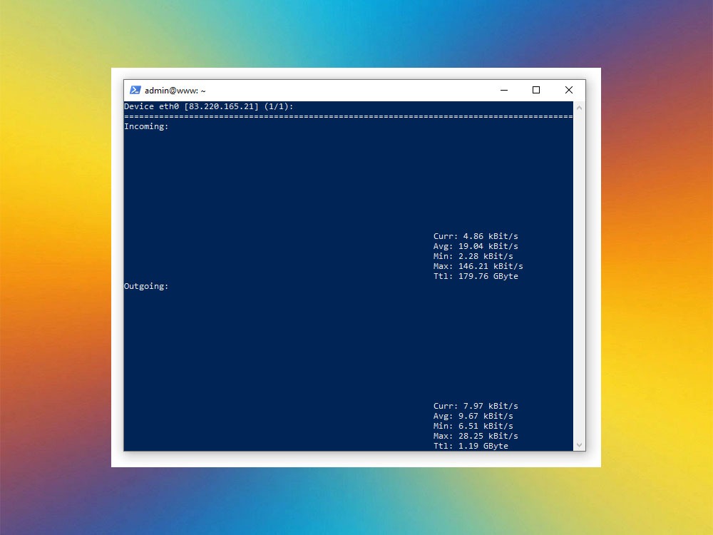 Мониторинг трафика с nload