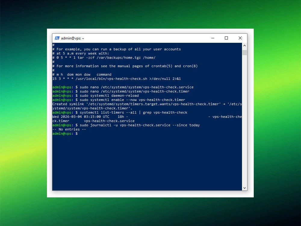 Логи выполнения systemd service через journalctl